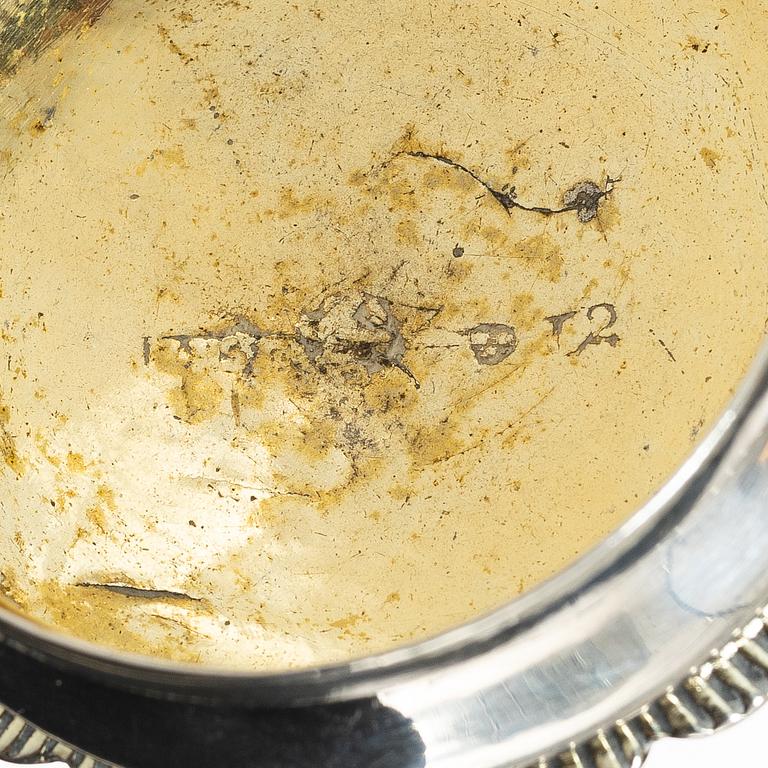 Kyrkdosor, tre stycken, silver, 17-1800-tal.