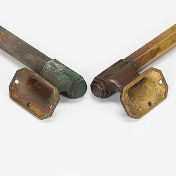 Door handles, 2 pcs, exterior and interior handles, 1920s.