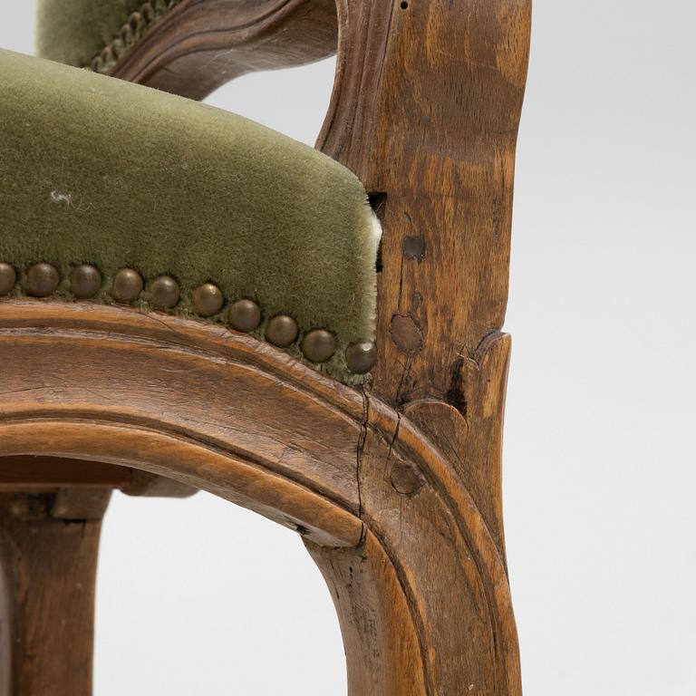 A pair of Rococo chairs, second half of the 18th century.