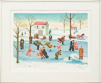 MARION BELIN, lithograph in colours, signed and numbered.
