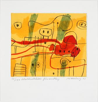 BENGT WALLBERG, färglitografi, 2 st, signerad, numrerad 30 respektive 33/190.