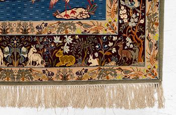 A semi-antique Isfahan rug, central persia,  177 x 108 cm.