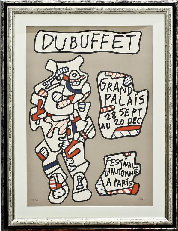 JEAN DUBUFFET, färglitografi, sign o numr 27/100.