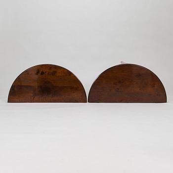 Two half-moon shaped tables from 19th century.