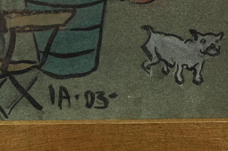 IVAR AROSENIUS, blandteknik, monogramsignerad och daterad -03.