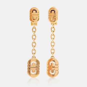 1294. A pair of Bulgari "Parentesi" earrings.