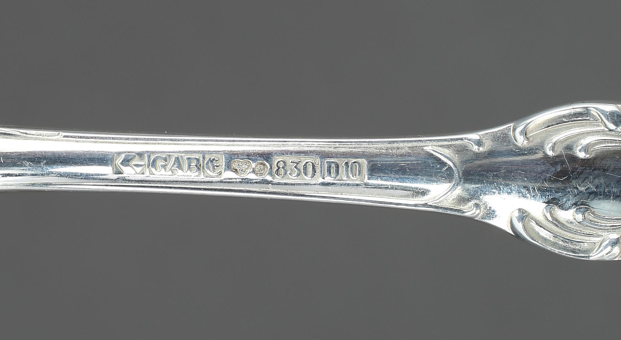 BESTICKSERVIS, 86 delar, silver, modell "Prins Albert", GAB, mest 1970-tal. Tot ca 3780 gram.