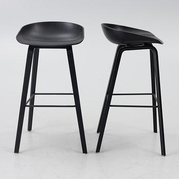 Hee Welling, barstolar, "About a stool", 6 st, HAY, Danmark.