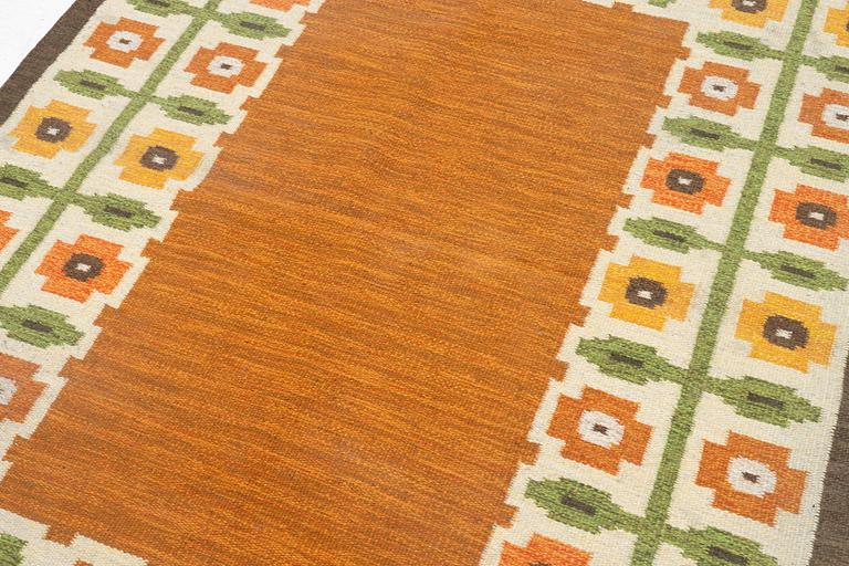 Gerti Lundberg, a flat weave carpet, Vävaregården, Eringsboda, Sweden, 242 x 165 cm.