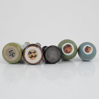 Miniatyrer, 8 st, bl.a. Carl-Harry Stålhane, Rörstrand.