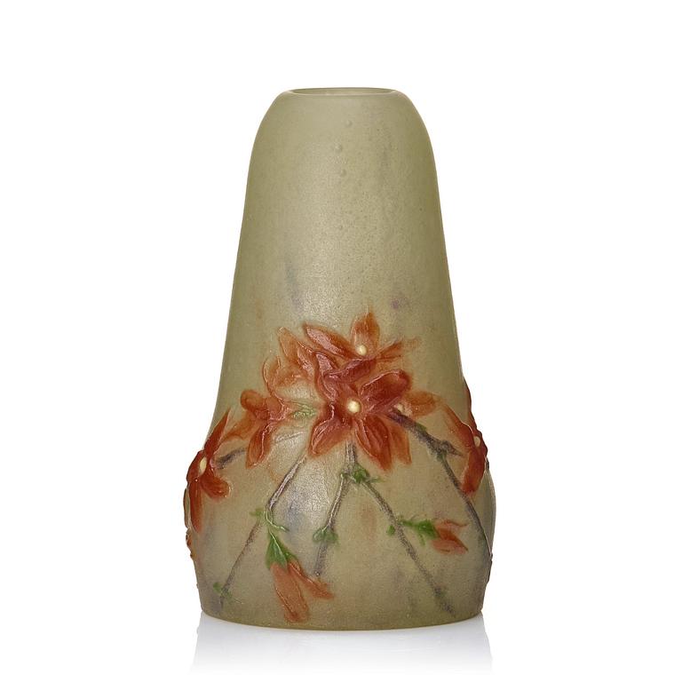 Gabriel Argy-Rousseau, a 'Fleurs jaunes'  pâte de verre vase, France 1920s.