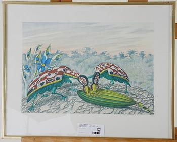 PEHRSON, KARL AXEL. Färglitografi, sign o dat -79, numr 289/385.