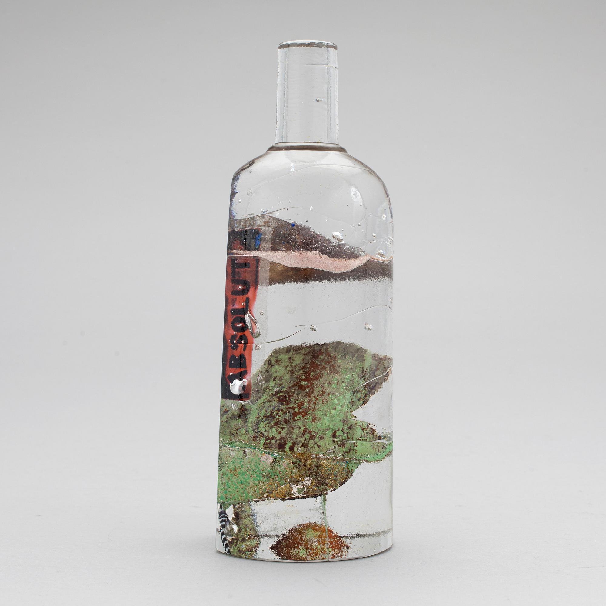 BERTIL VALLIEN, glas, skulptur ABSOLUT, signerad "B. Vallien".