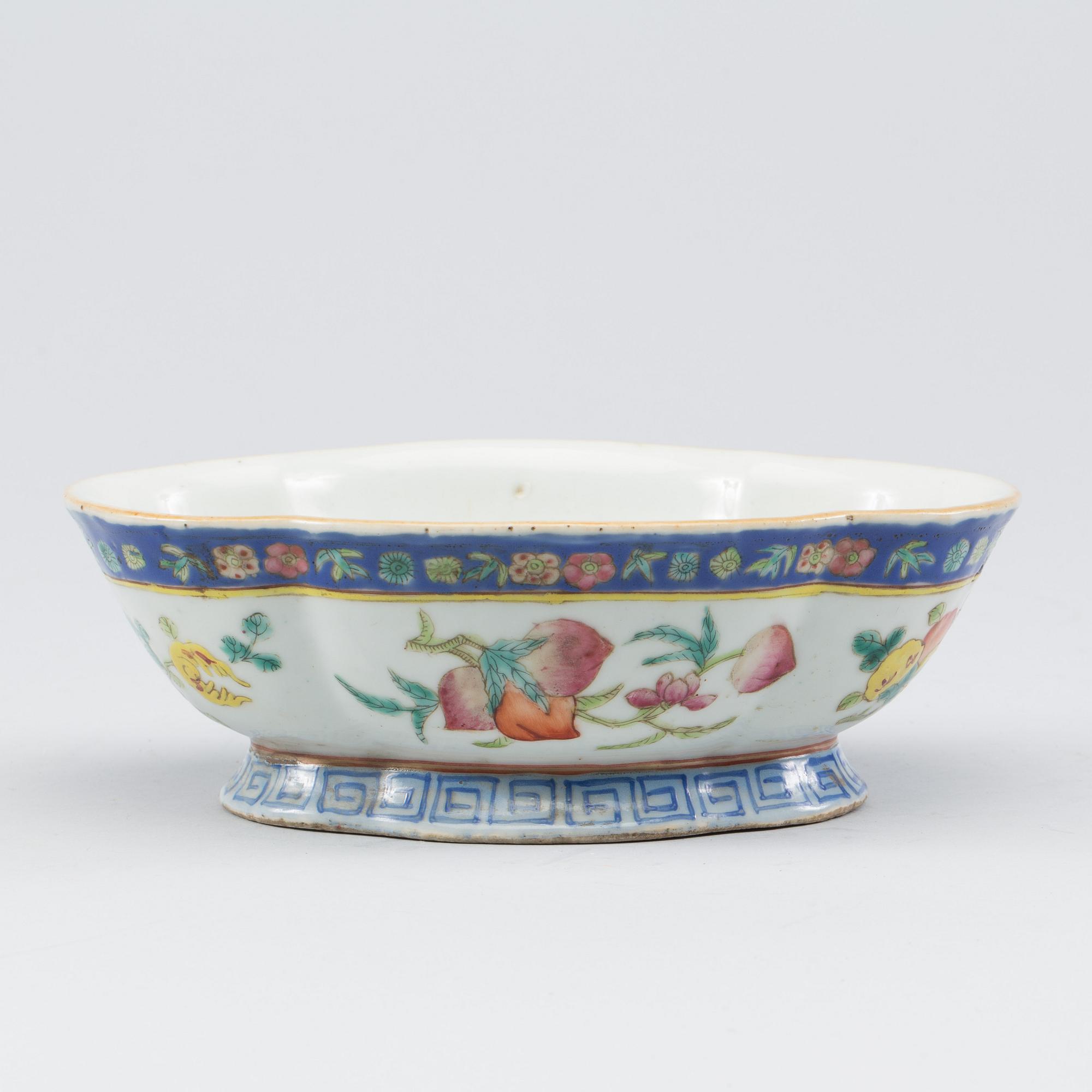 SKÅL, porslin, Kina 1800-talets slut.