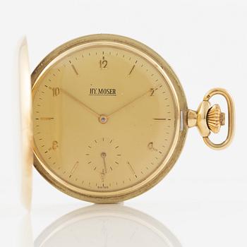 Hy Moser, pocket watch, hunter, 49 mm.