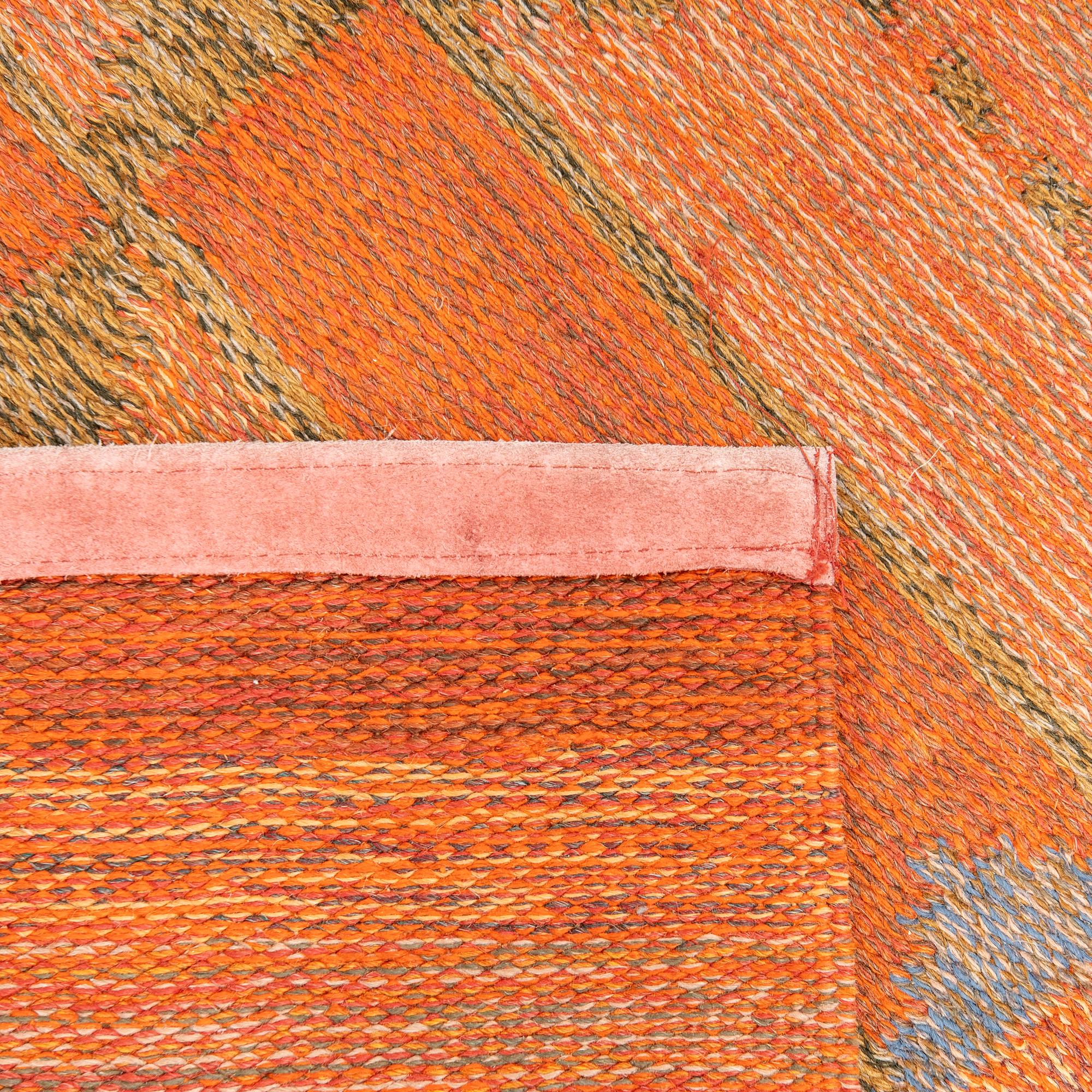 Rug, flat weave, 225 x 160 cm, 1960s/70s.