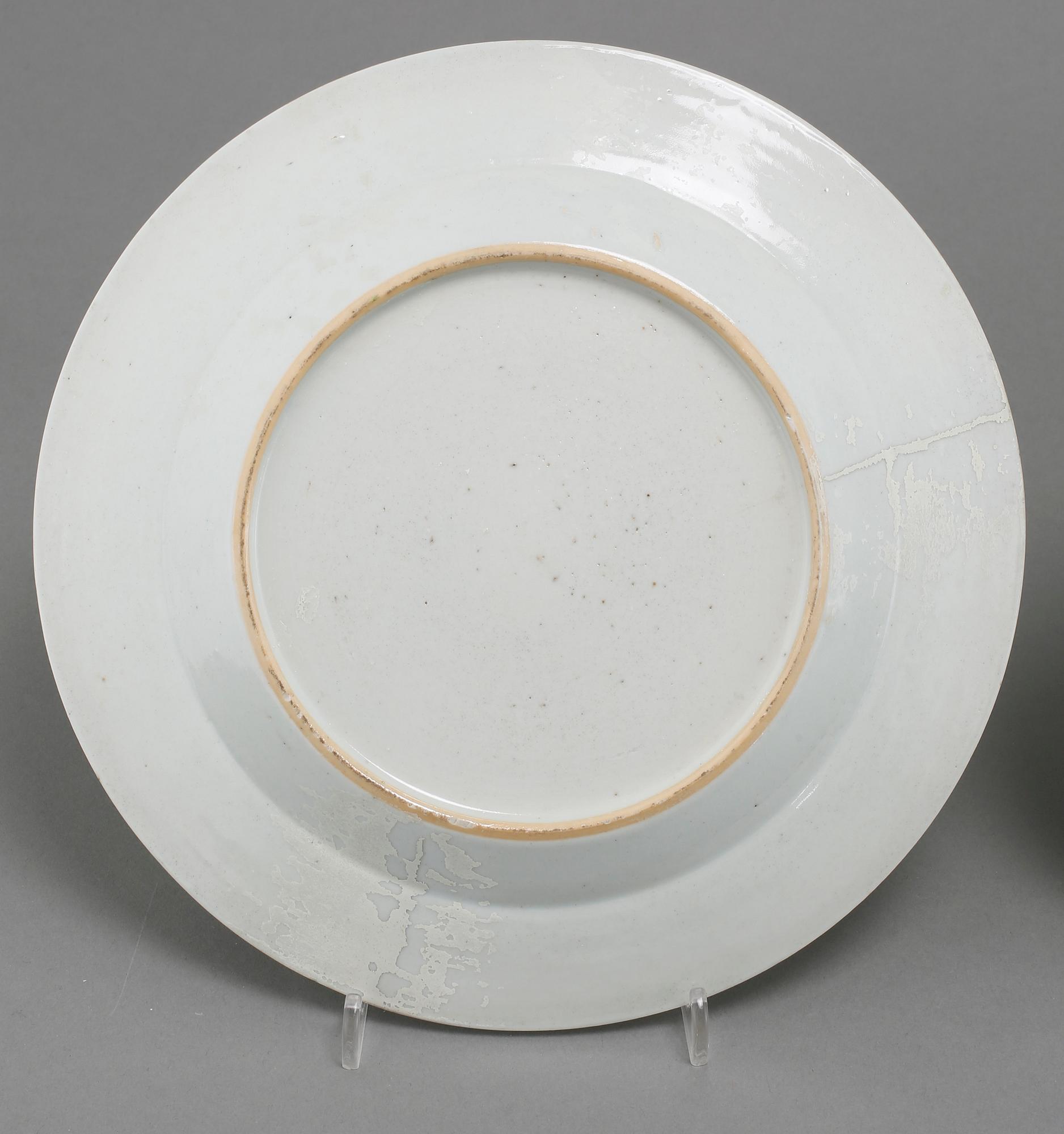 TALLRIKAR, 4 st, porslin, Kina, 1700- och 1800-tal.