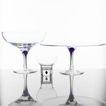 Erika Lagerbielke, glasservis, 120 delar, "Intermezzo", Orrefors.