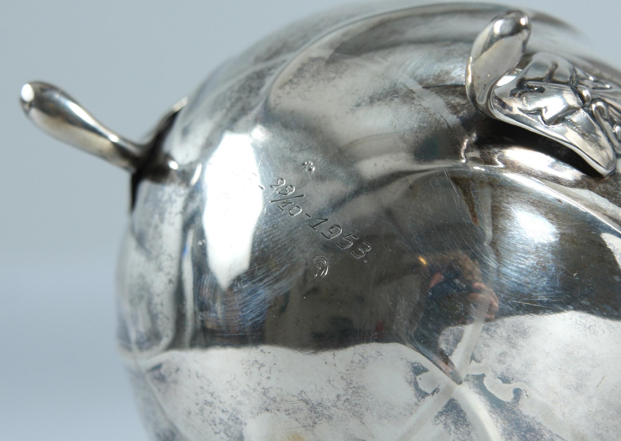 SOCKERRUSKA, silver. Danmark, rokokostil.