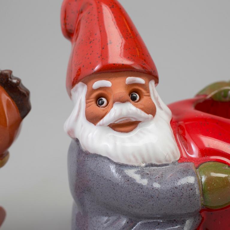 ROLF BERG, 8 st tomtefiguriner, lergods.