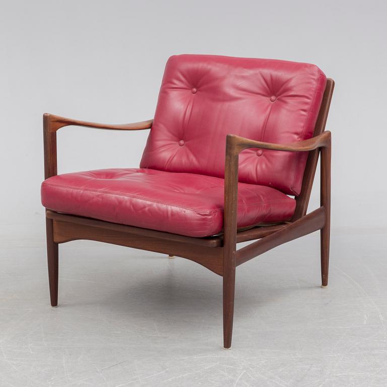 IB KOFOD LARSEN, a 'Kandidaten' teak easy chair from OPE Möbler, Jönköping, 1960-tal.