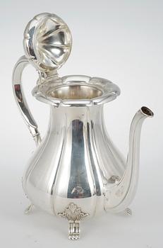 KAFFEKANNA, silver, David Andersen, Norge, 1900-tal. Vikt ca 626g.