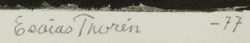 ESAIAS THORÉN, färglitografi, sign, dat -77, numr HC 1/40.