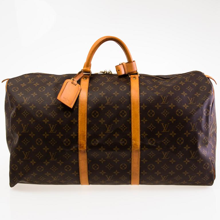 LOUIS VUITTON MONOGRAM KEEPALL 60 BAG.