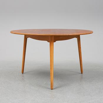 HANS J WEGNER, "Hjerte- set", matbord med sex stolar, Fritz Hansen, Danmark 1950-tal.