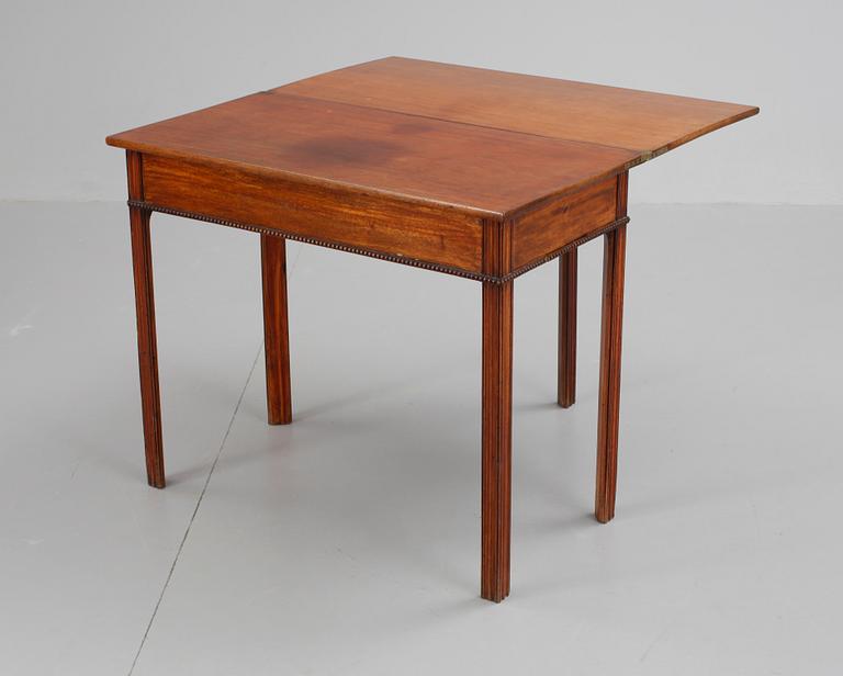 A late Gustavian late 18th cent mahogany card table.