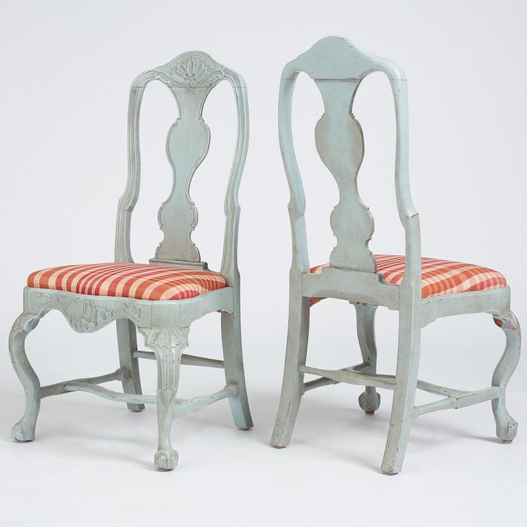 A set of ten Swedish Rococo chairs (8+2).