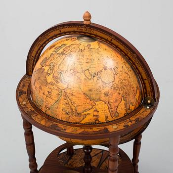 A bar globe, late 20th century.