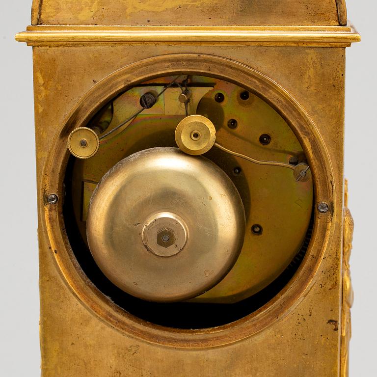 An Empire mantel clock by P H Beurling, master in Stockholm 1783.