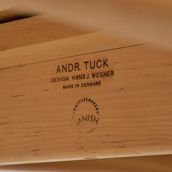 Hans J. Wegner, an "AT-312" dining table, Andreas Tuck, Denmark, 1950s-60s.