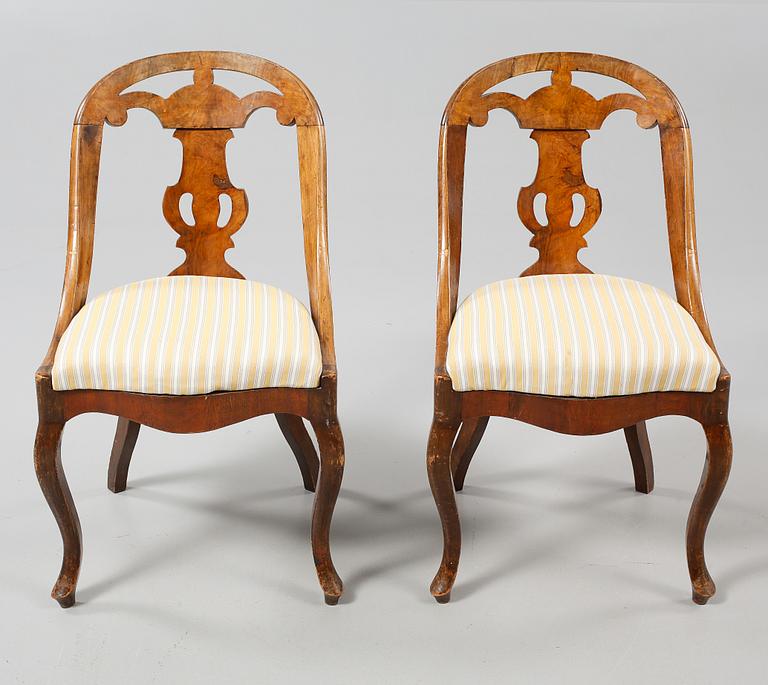 STOLAR, ett par, s.k Göteborgsstolar, sent 1800-tal.