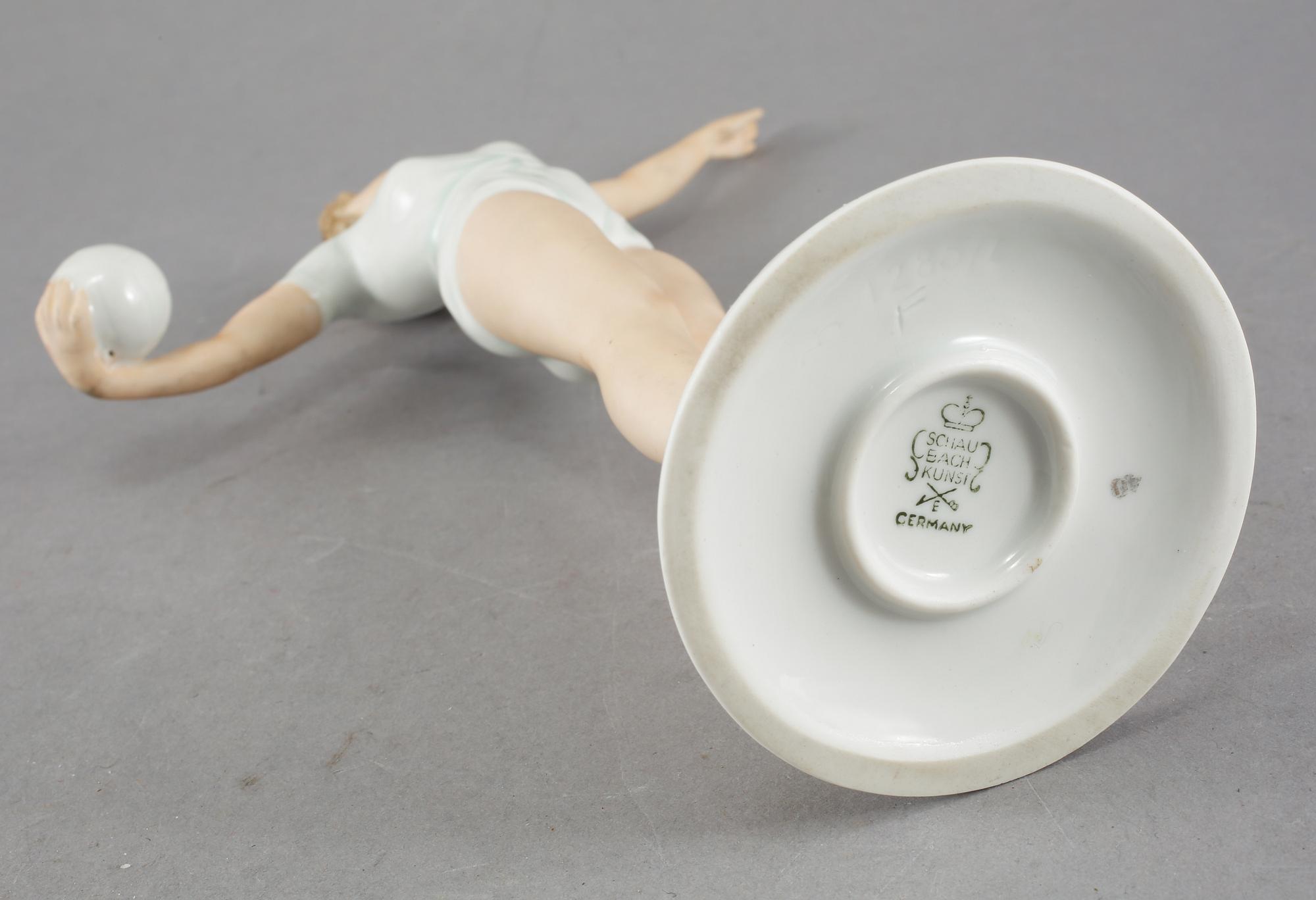 FIGURIN, porslin, art deco, Kurt Steiner, Schaubach, Tyskland, 1900-talets mitt.