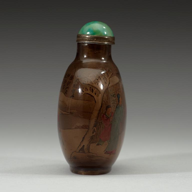 An inside-painted glass snuff bottle, signed Ye Zhongsan, and dated renzi (1912).