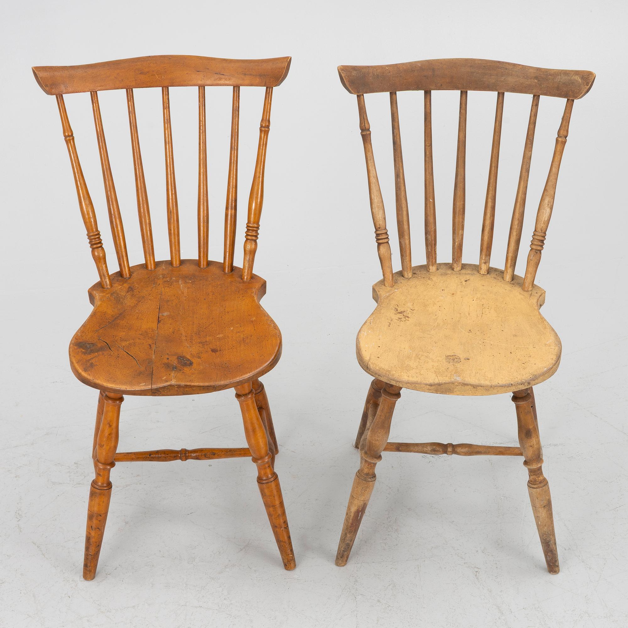 A set of eight Swedish chairs, around the year 1900.