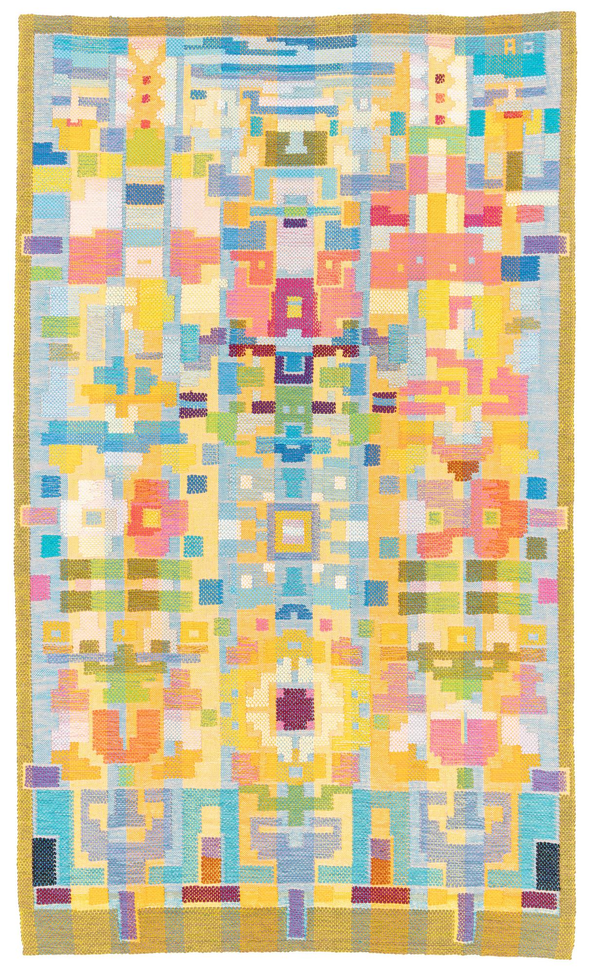Agda Österberg, vävd tapet,  slätväv, "AÖ-teknik", ca 232 x 140 cm, signerad AÖ.