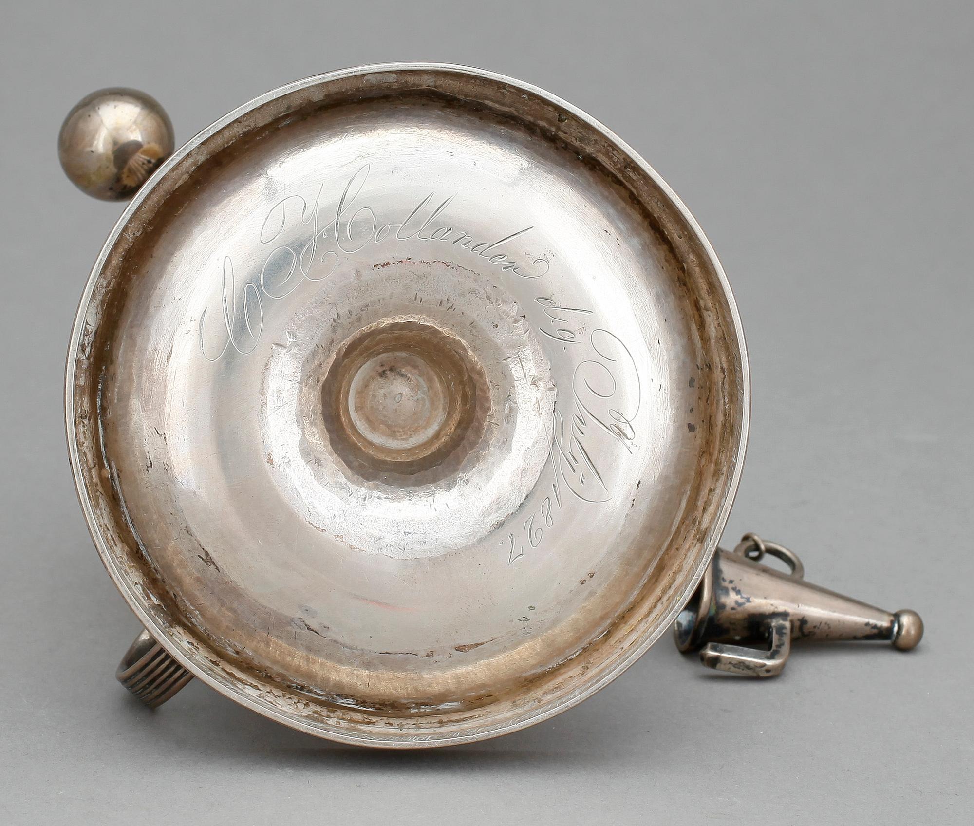 NATTLJUSTAKE, silver, empire, 1800-talets första hälft.