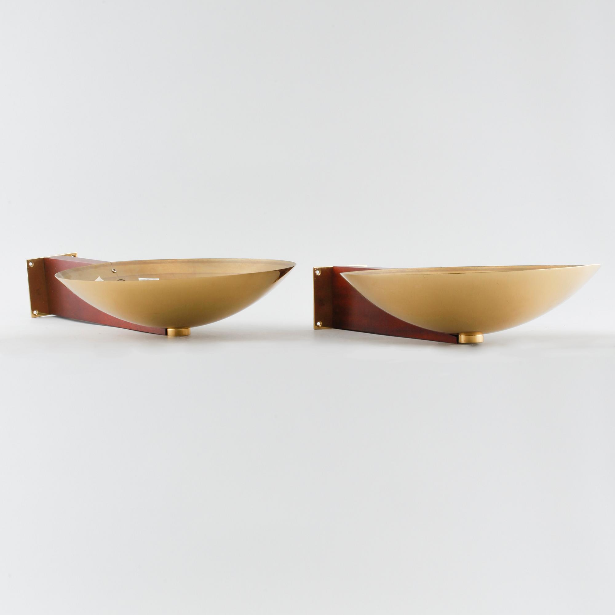 A pair of wall lamps, Tecnolumen, Germany, second half of the 20th century.