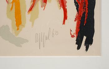 KAREL APPEL, färglitografi, signerad, numrerad 86/125 och daterad -60.