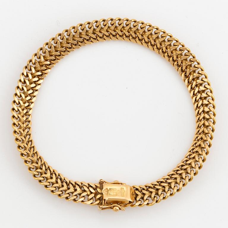 ARMBAND, 18K guld, ormlänk.
