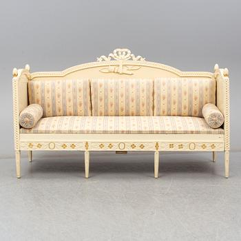 An early 19th century gustavian sofa.