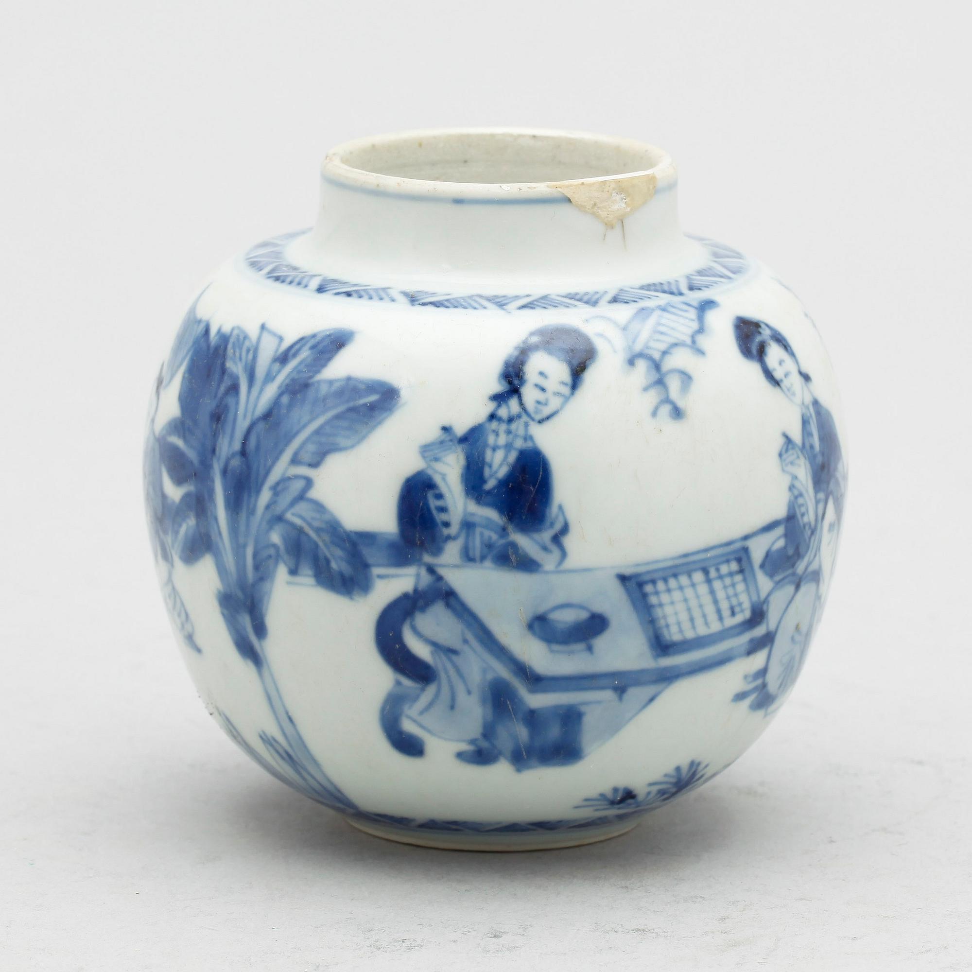 KRUKA/URNA, porslin, Kina, Transition, (1619-1683).
