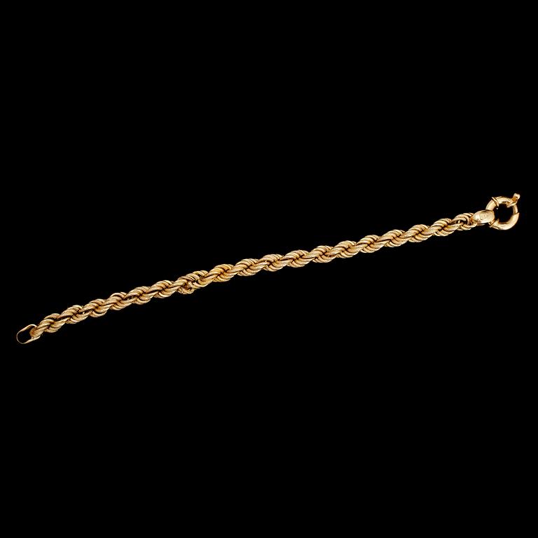 ARMBAND, 18 k guld. Vikt ca 15 g.