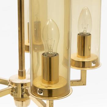 A brass cieling lamp, second half of the 20th century.