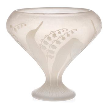 A Karl Lindeberg Art Nouveau cameo glass vase, Kosta.