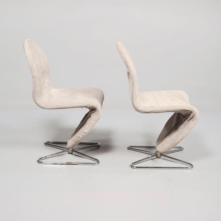 STOLAR, ett par,  "System 1-2-3", Verner Panton, 1900-talets andra hälft.