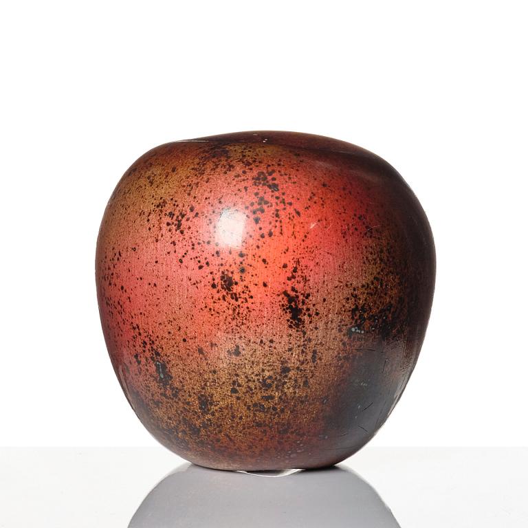 Hans Hedberg, a faience sculpture of an apple, Biot, France.